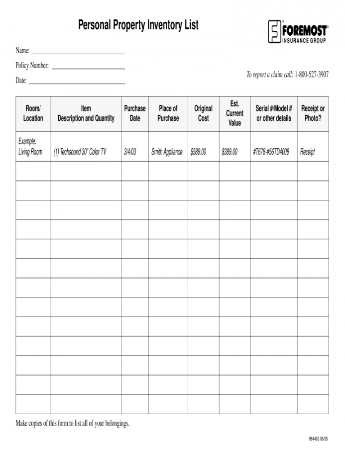 Itemized list for insurance claim template: Fill out & sign online