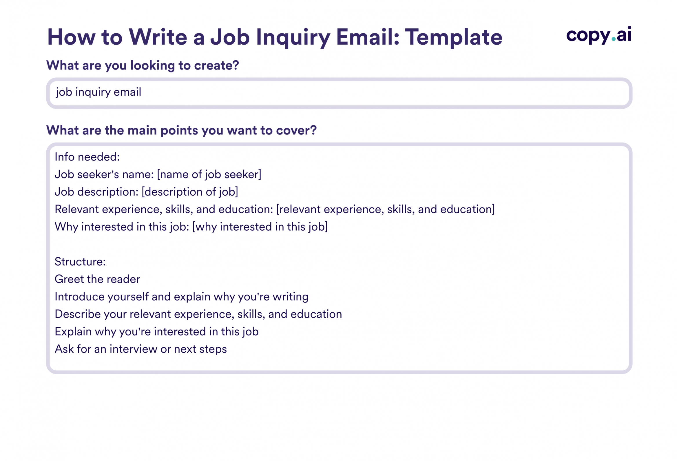 Job Inquiry Email Templates: How To Write & Examples