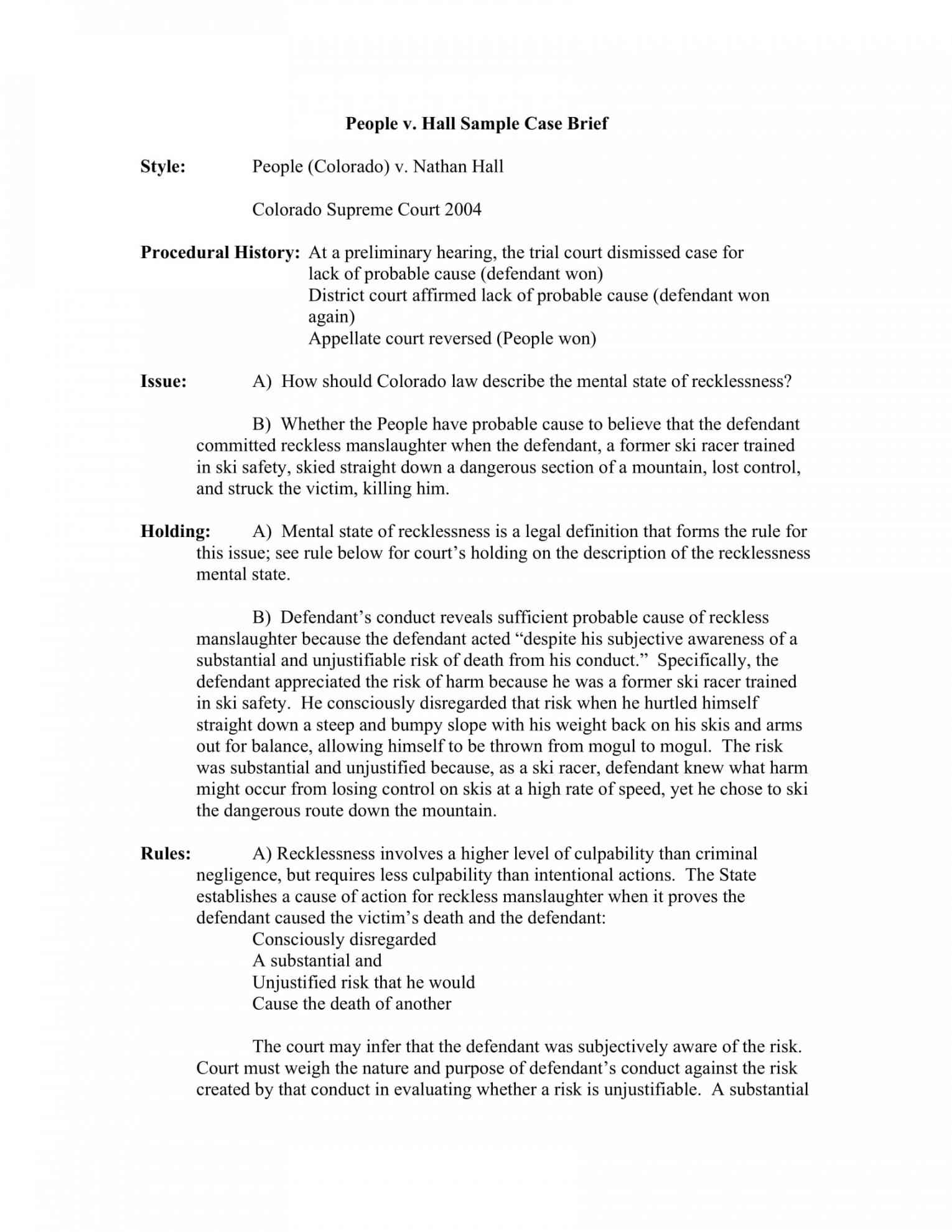 Legal Brief - + Examples, Format, Pdf  Examples