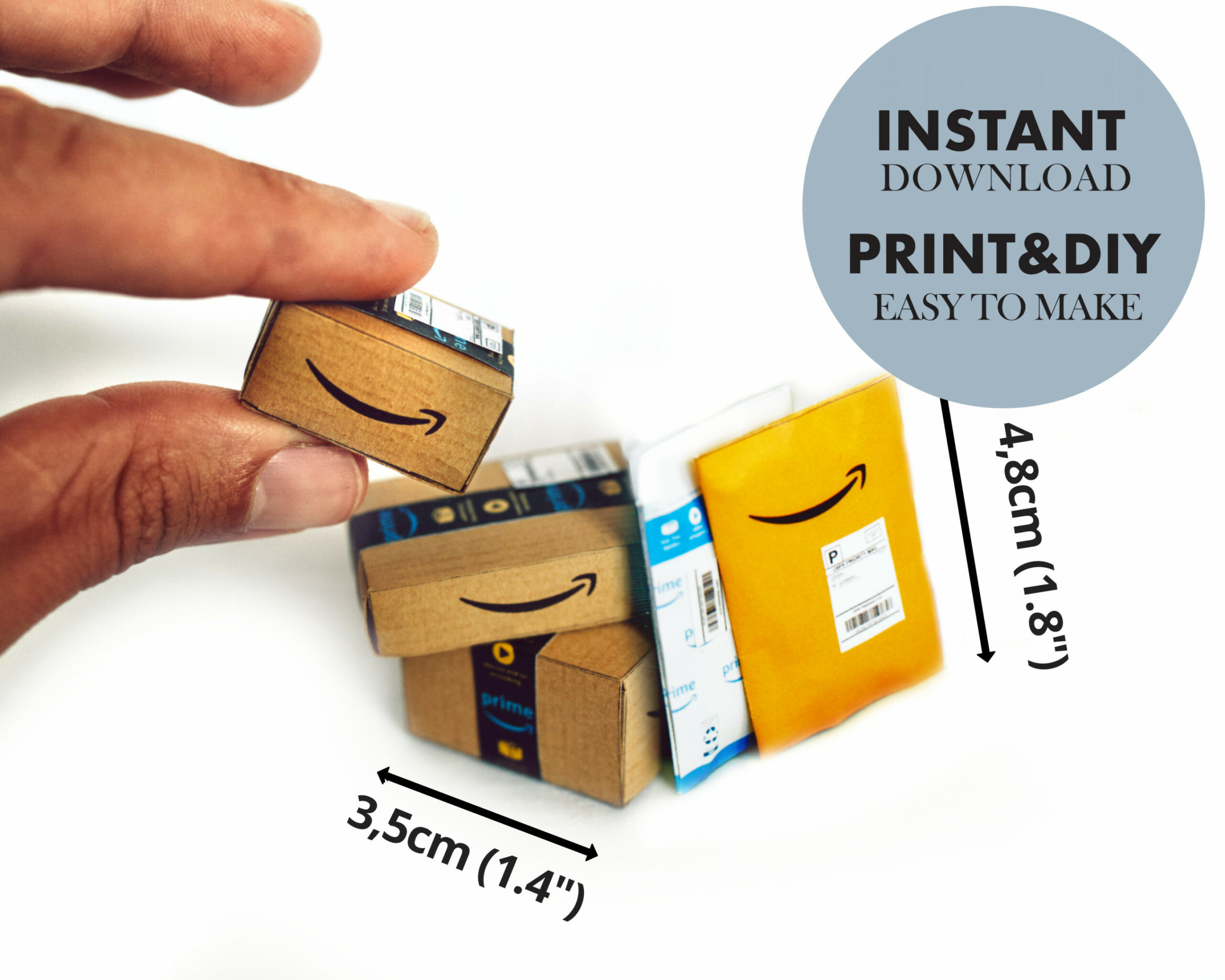 Mini AMAZON BOX : UMSCHLAG Vorlage Sofort Download - Etsy