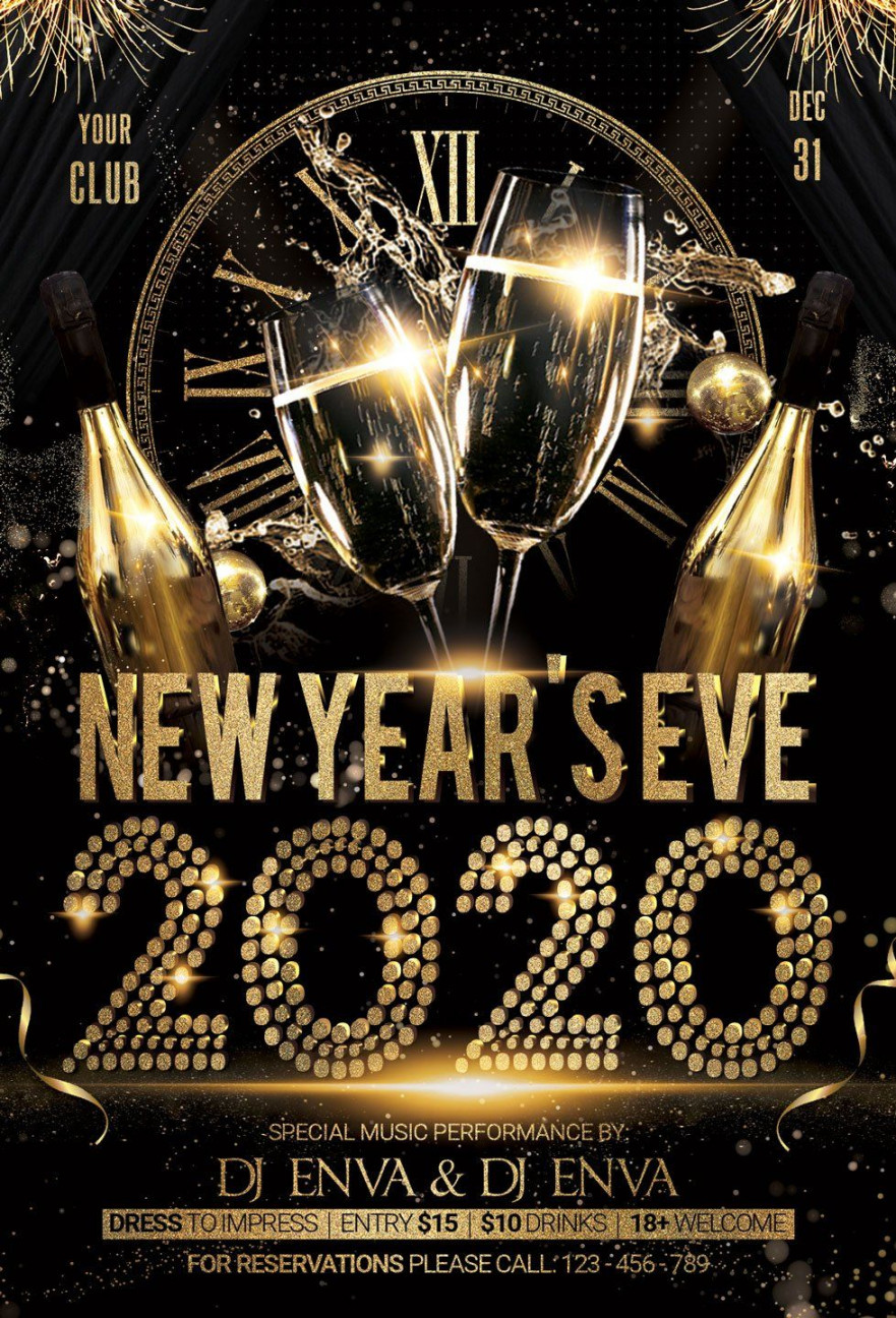 New Years Eve Party Flyer  New year