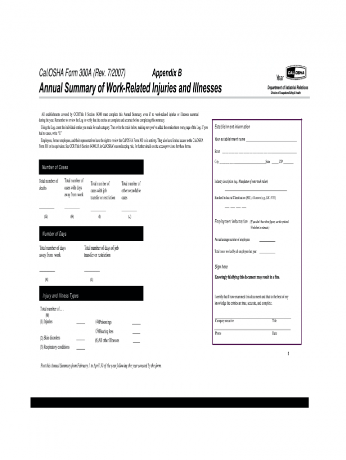 Osha Form a Pdf - Fill Online, Printable, Fillable, Blank