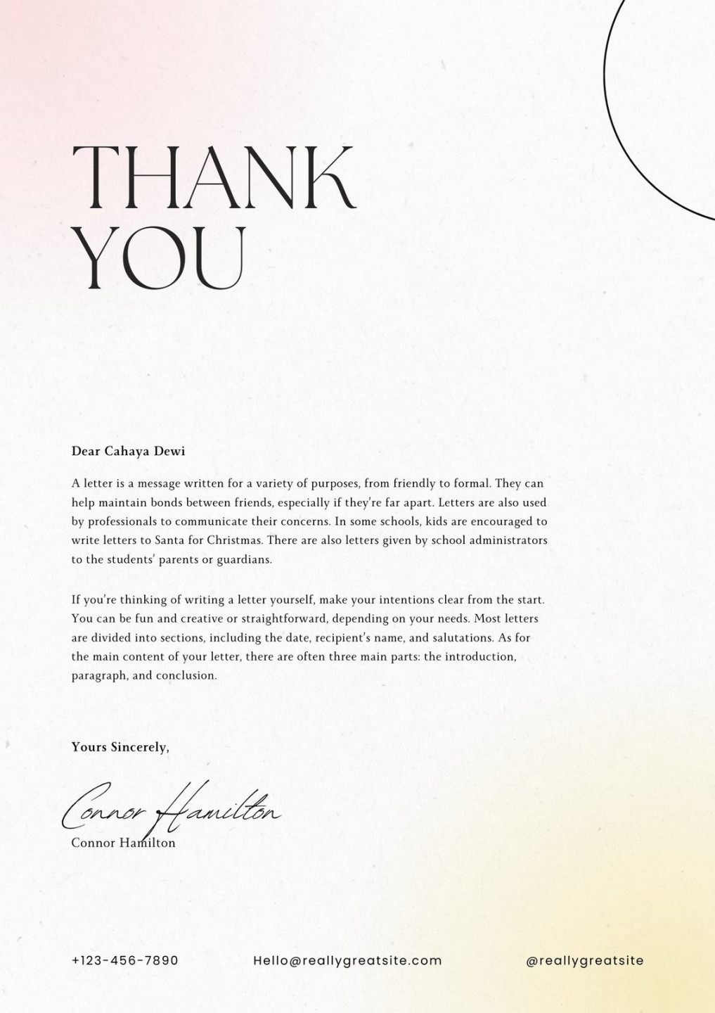 Page  - Free and printable thank you letter templates  Canva