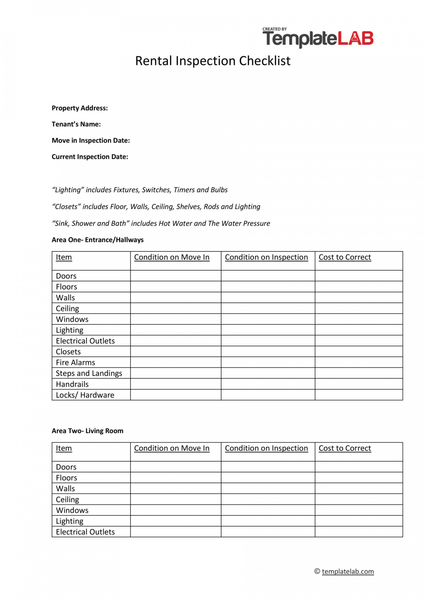 Perfect Move In / Out Checklists (for any Rental Inspection)