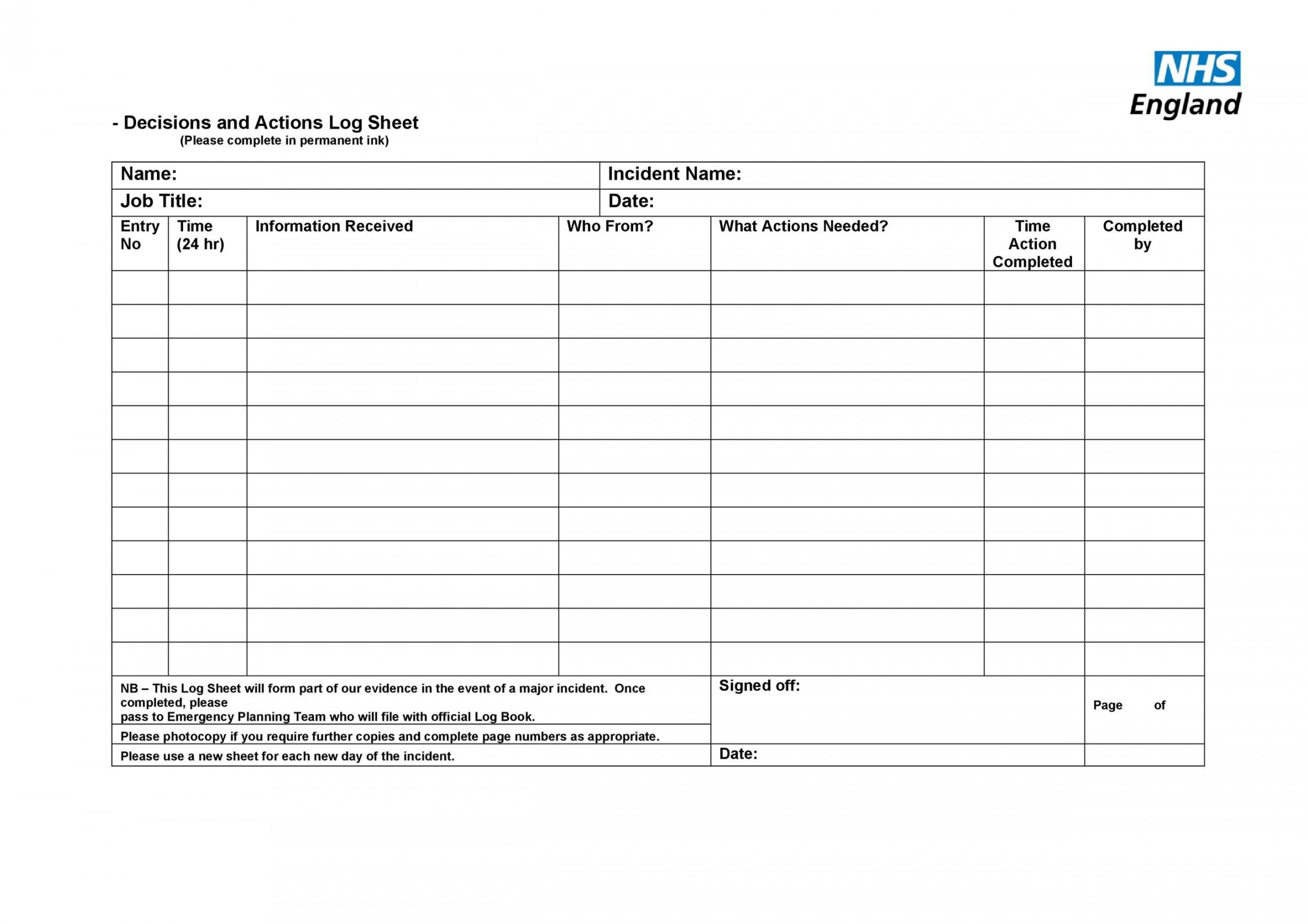 Printable Log Sheet Templates [Direct Download] ᐅ TemplateLab