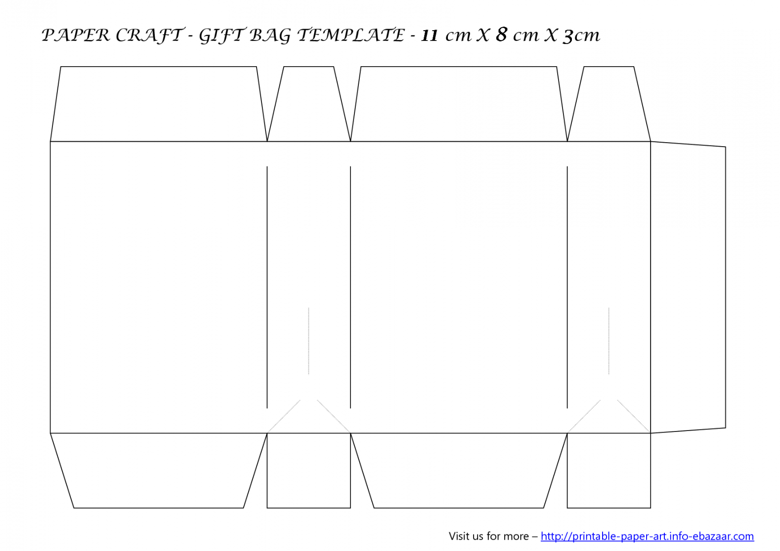 Printable Paper Bag Template  Fun paper bag, Diy paper bag, Gift