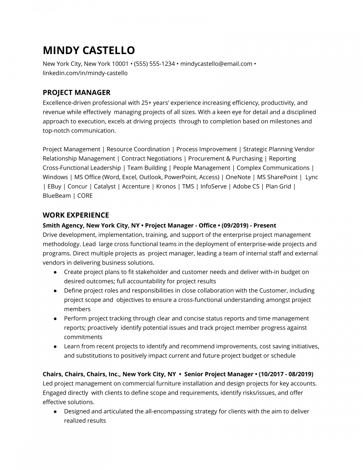 Project Management Resume Examples, Skills, and Keywords - Jobscan