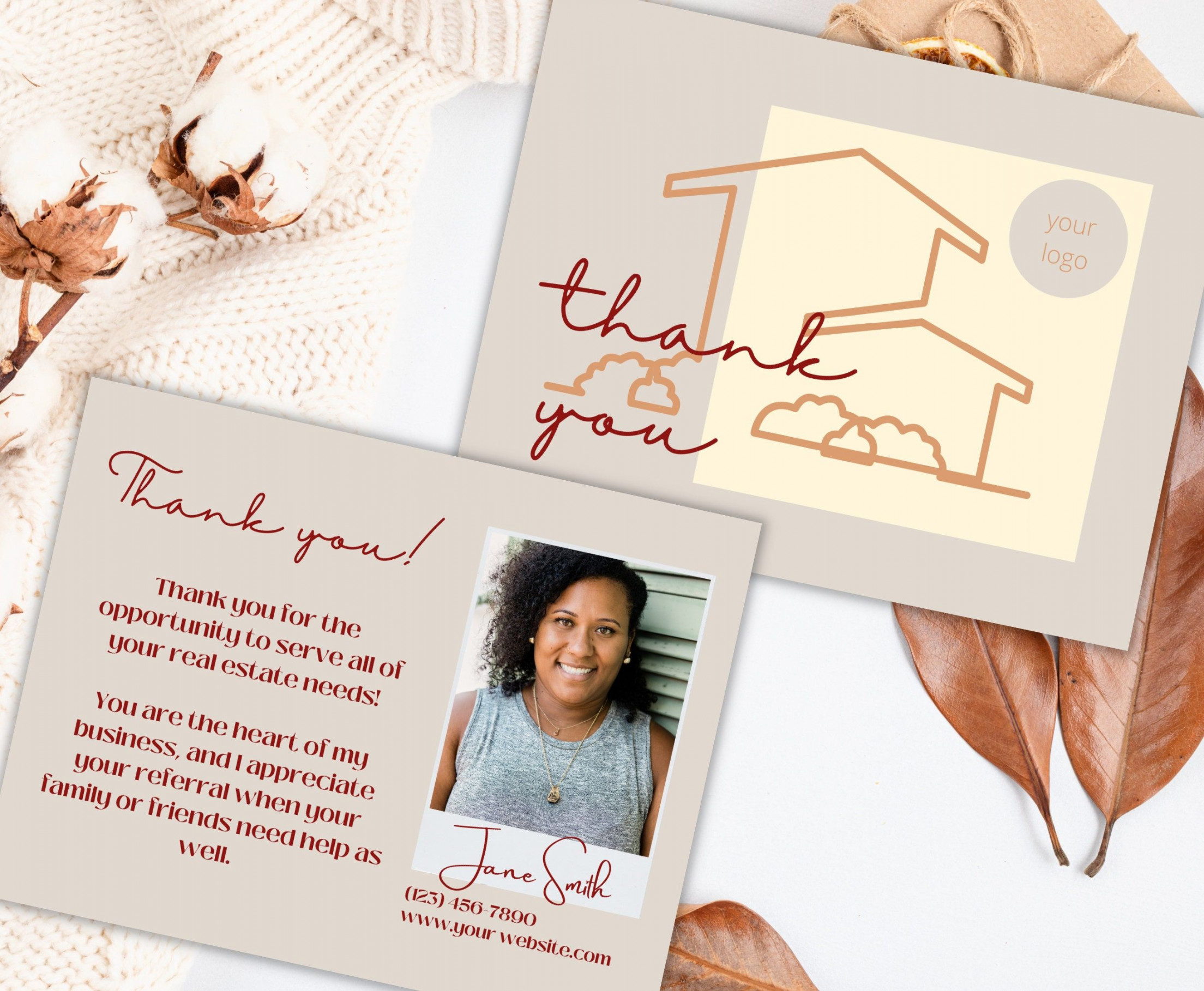 Realtor Thank You Card Template Thank You Card for Real - Etsy in