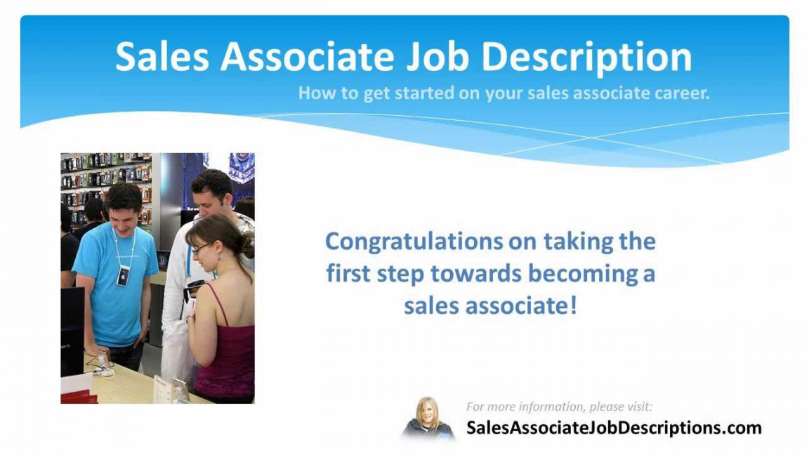 Sales Associate Job Description - YouTube