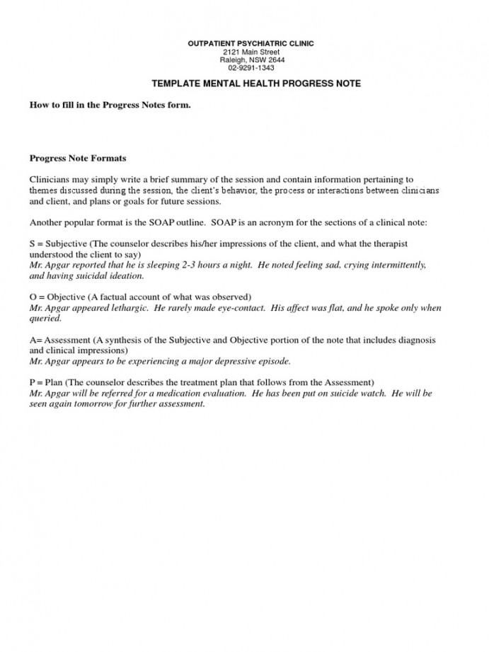 Sample Mental Health Progress Note  PDF  Psychotherapy  Mental