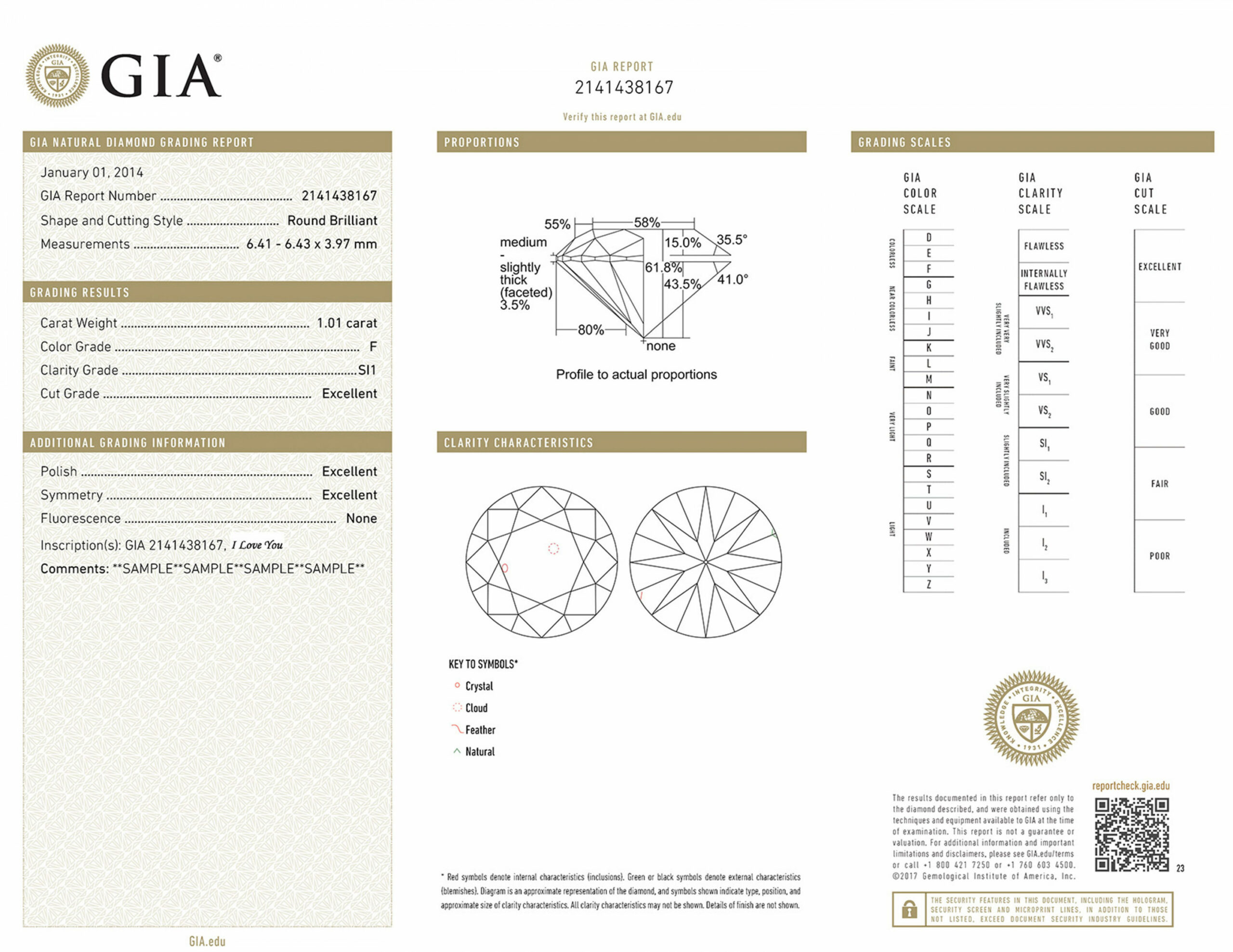 Sample Natural Diamond Reports