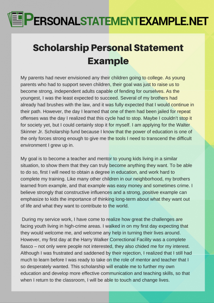 Scholarship Personal Statement Example by PSExample on DeviantArt