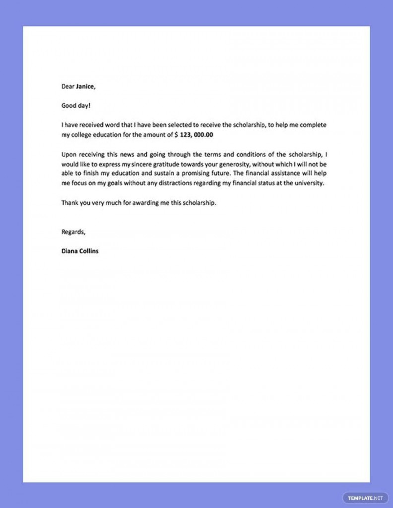 Scholarship Thank You Letter Template - Download in Word, Google