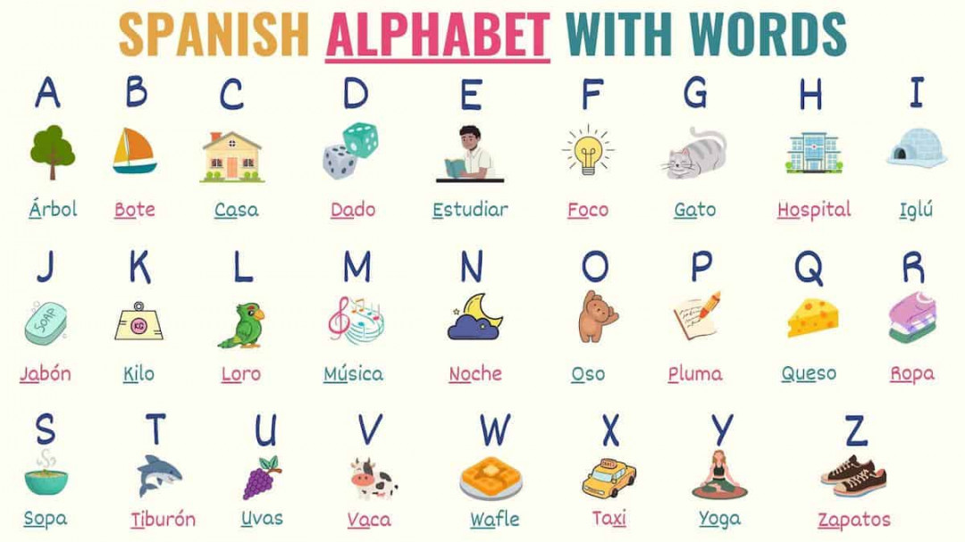 Spanish Alphabet: Chart, Pronunciation & Word Examples