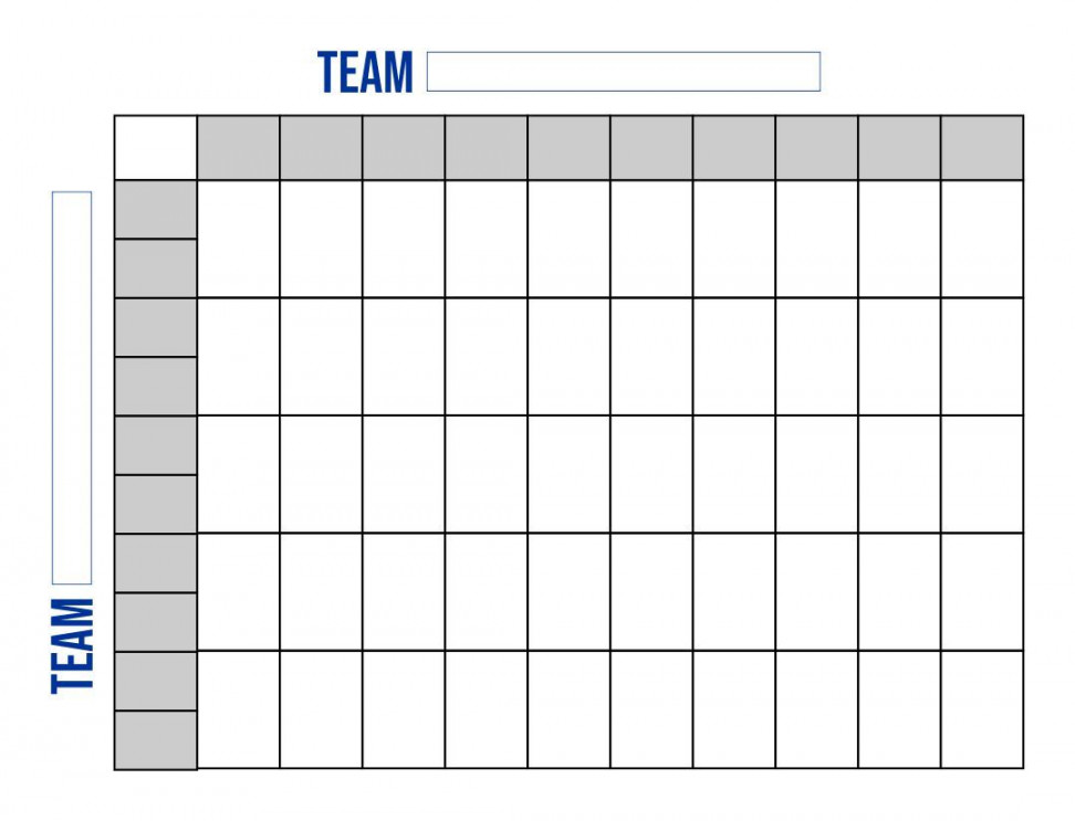 Square Football Pool Grid  Football pool, Football squares