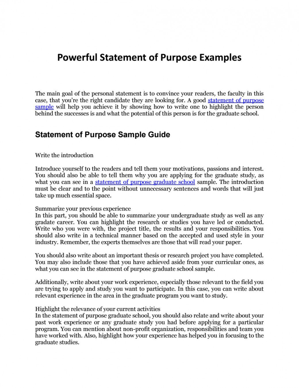 Statement of Purpose Sample: Your Complete Guide to an Awesome SOP