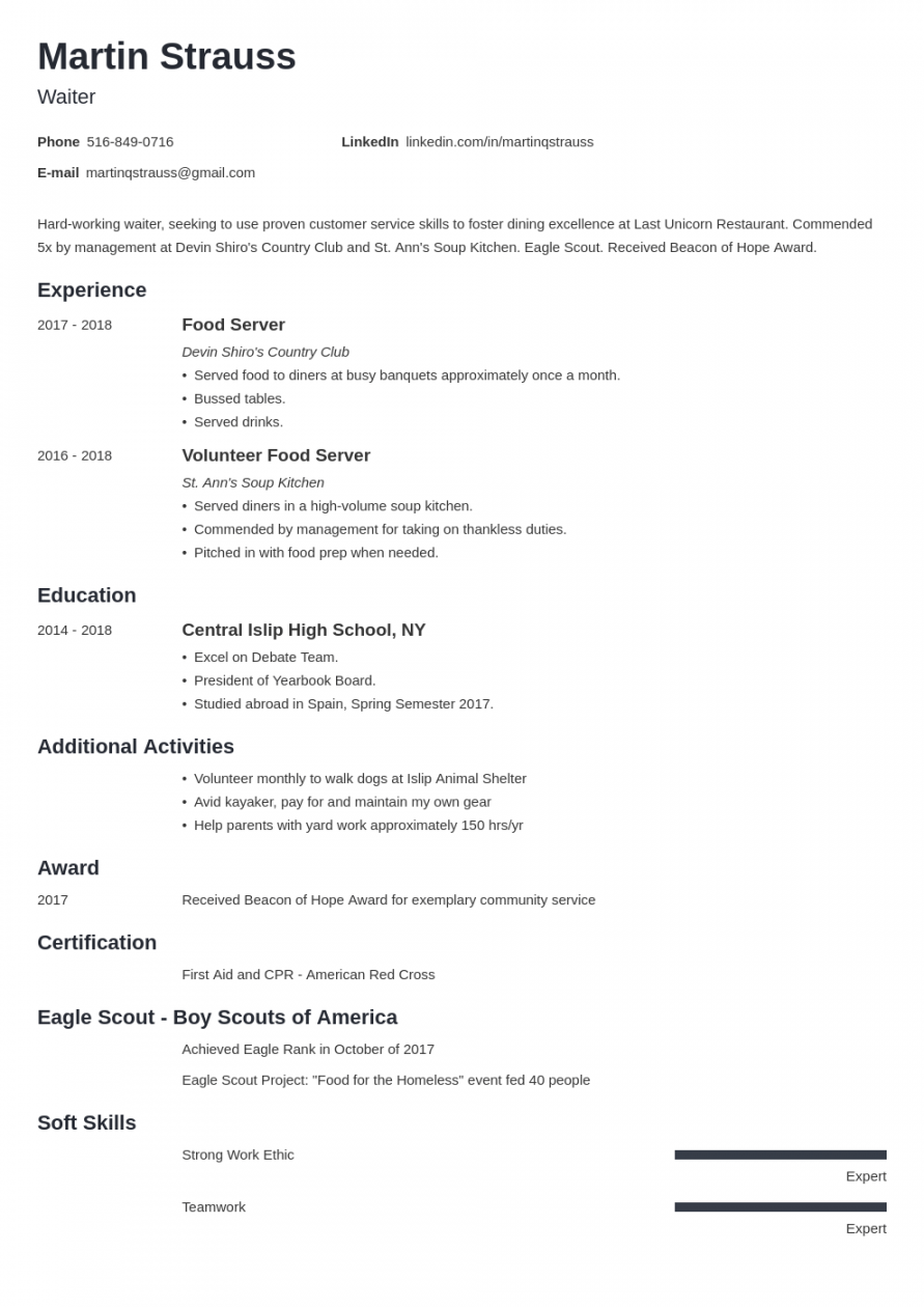 Teenager Resume Examples [Template + Tips for Teens]