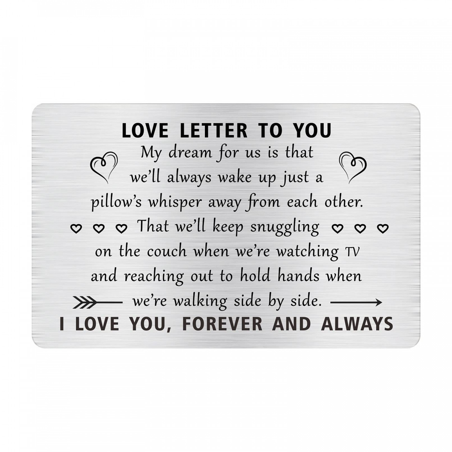 TGCNQ Love Letter Engraved Card - Romantic Valentine