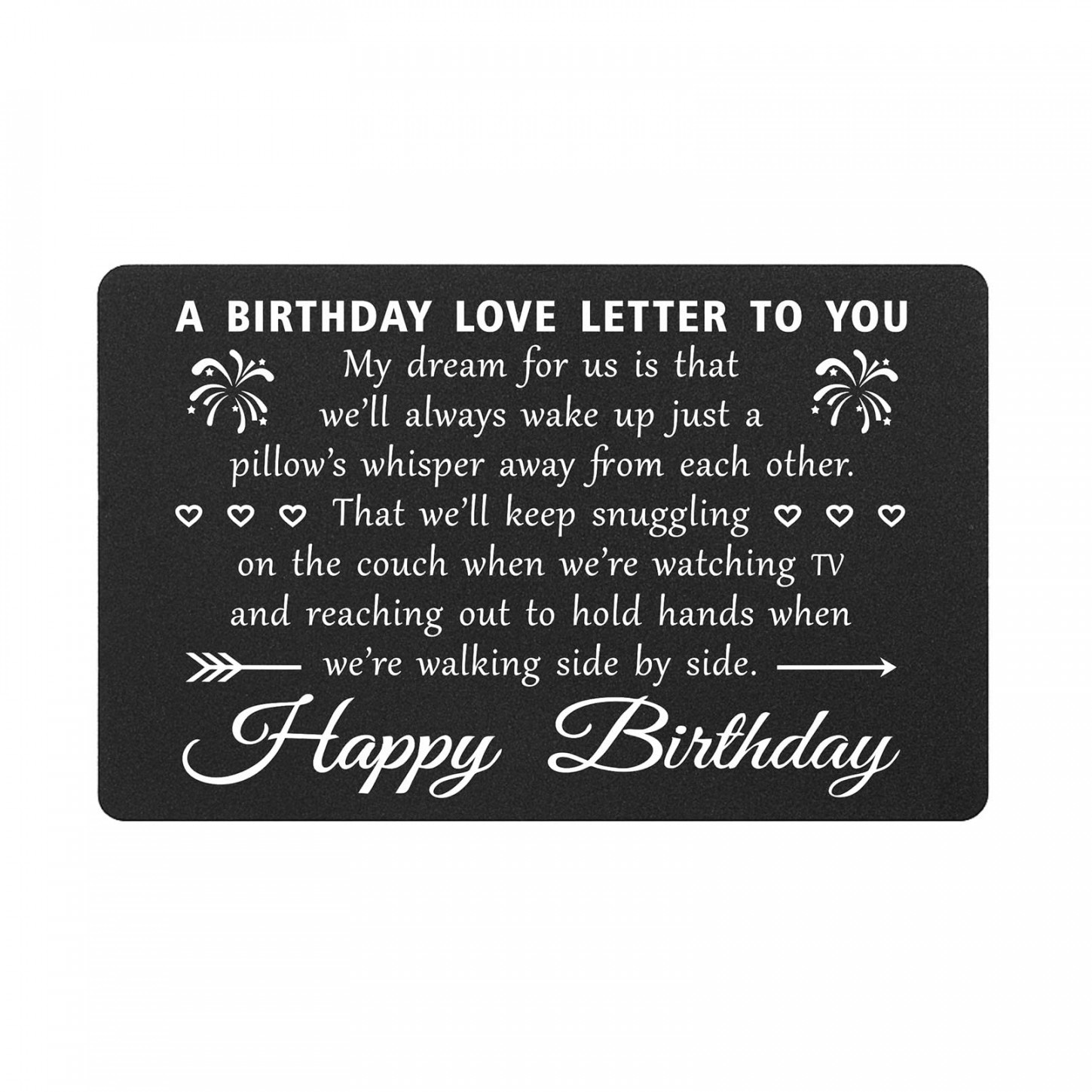 TGCNQ Wallet Insert Happy Birthday Letters, Birthday Love Card for Husband,  Wife, Boyfriend, Girlfriend (A Birthday Love Letter)