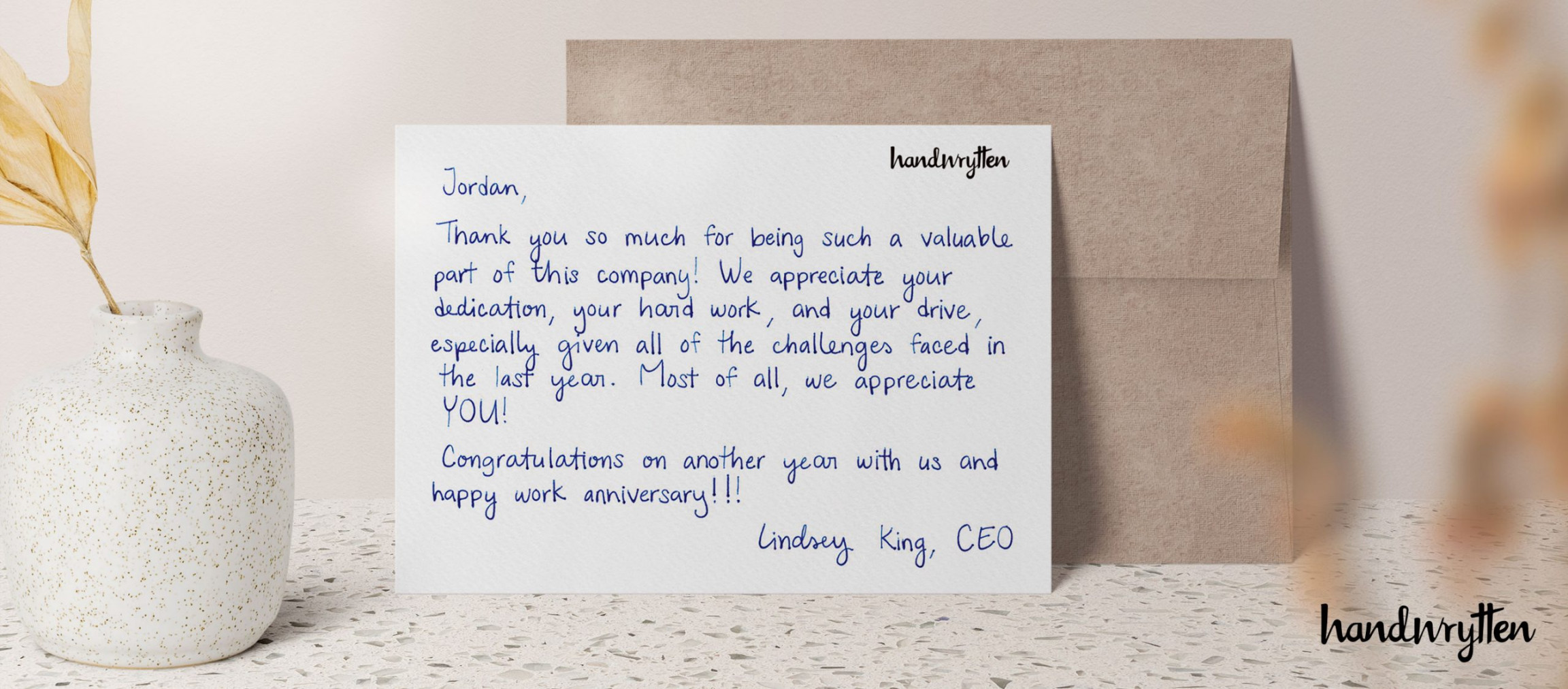 Thank You Notes for Employees - Handwrytten