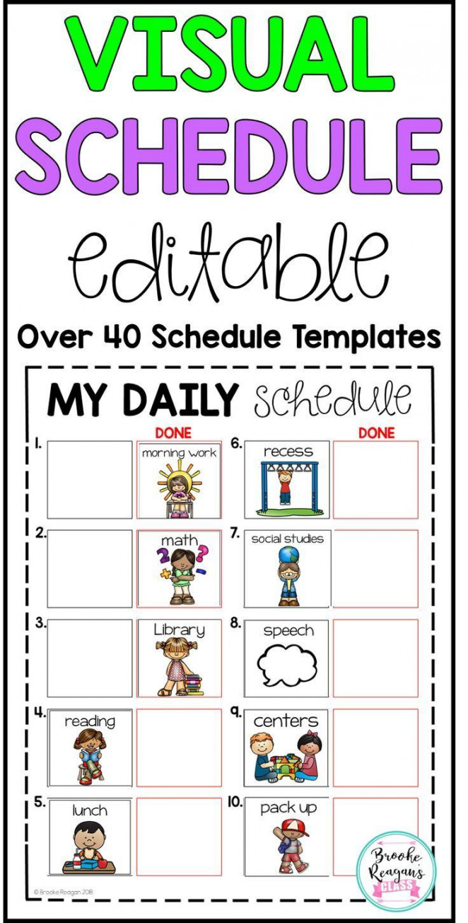 Visual Schedule - Editable Visual Classroom Daily Schedule