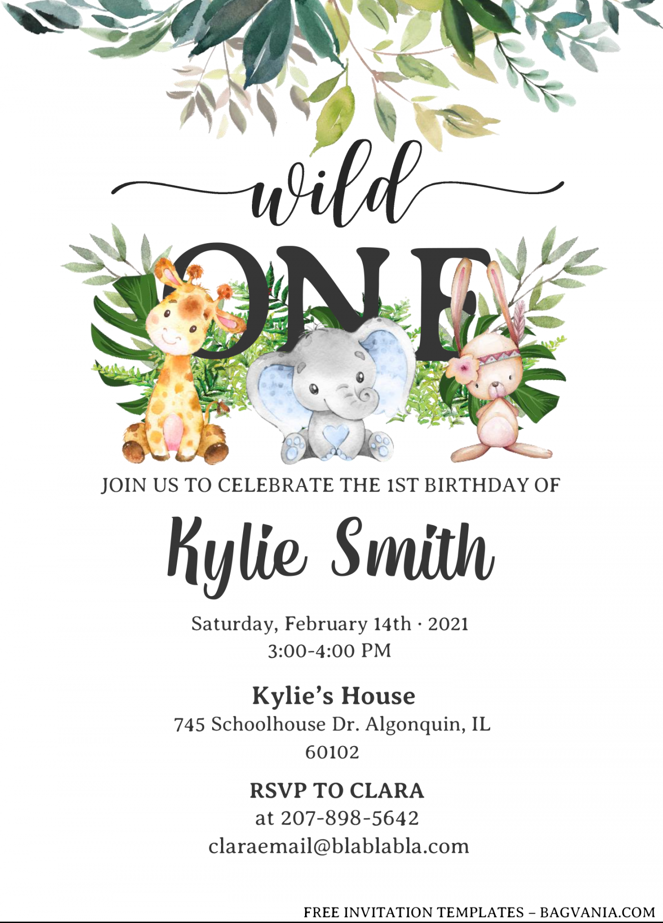 Wild One Invitation Templates - Editable With MS Word  Wild one