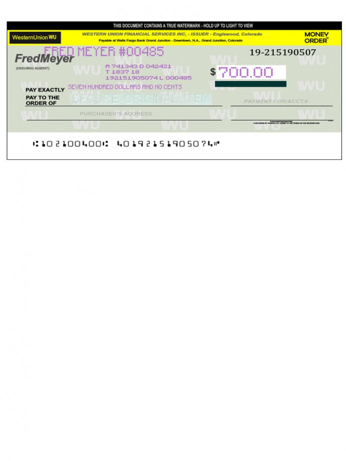 Wu Money Ordee Template  PDF  Money Order  Cheque