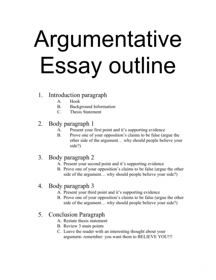 Argumentative essay outline  Argumentative essay outline, Essay