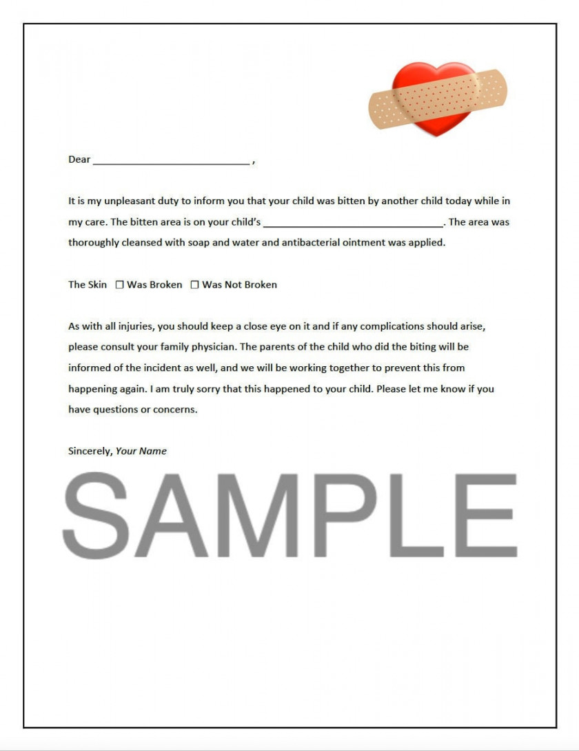 Daycare Bitting Letter to Parents: Fully Editable PDF - Etsy Australia