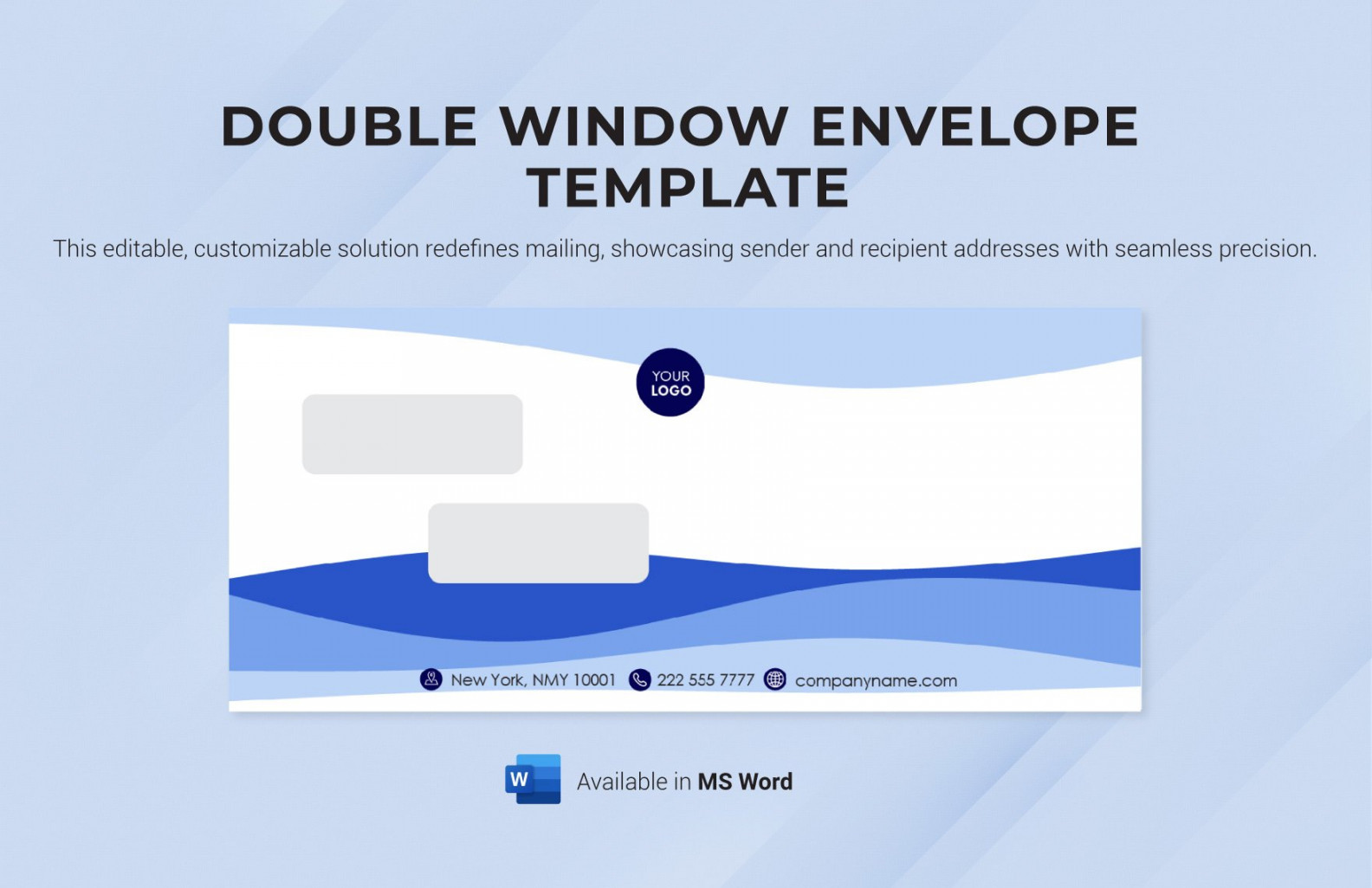 Double Window Envelope Template - Download in Word  Template