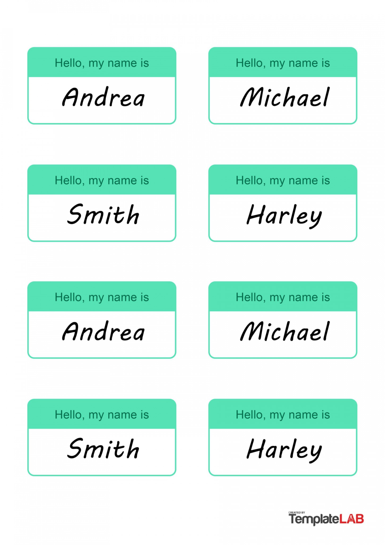 Editable Name Tag & Name Badge Templates [Free]