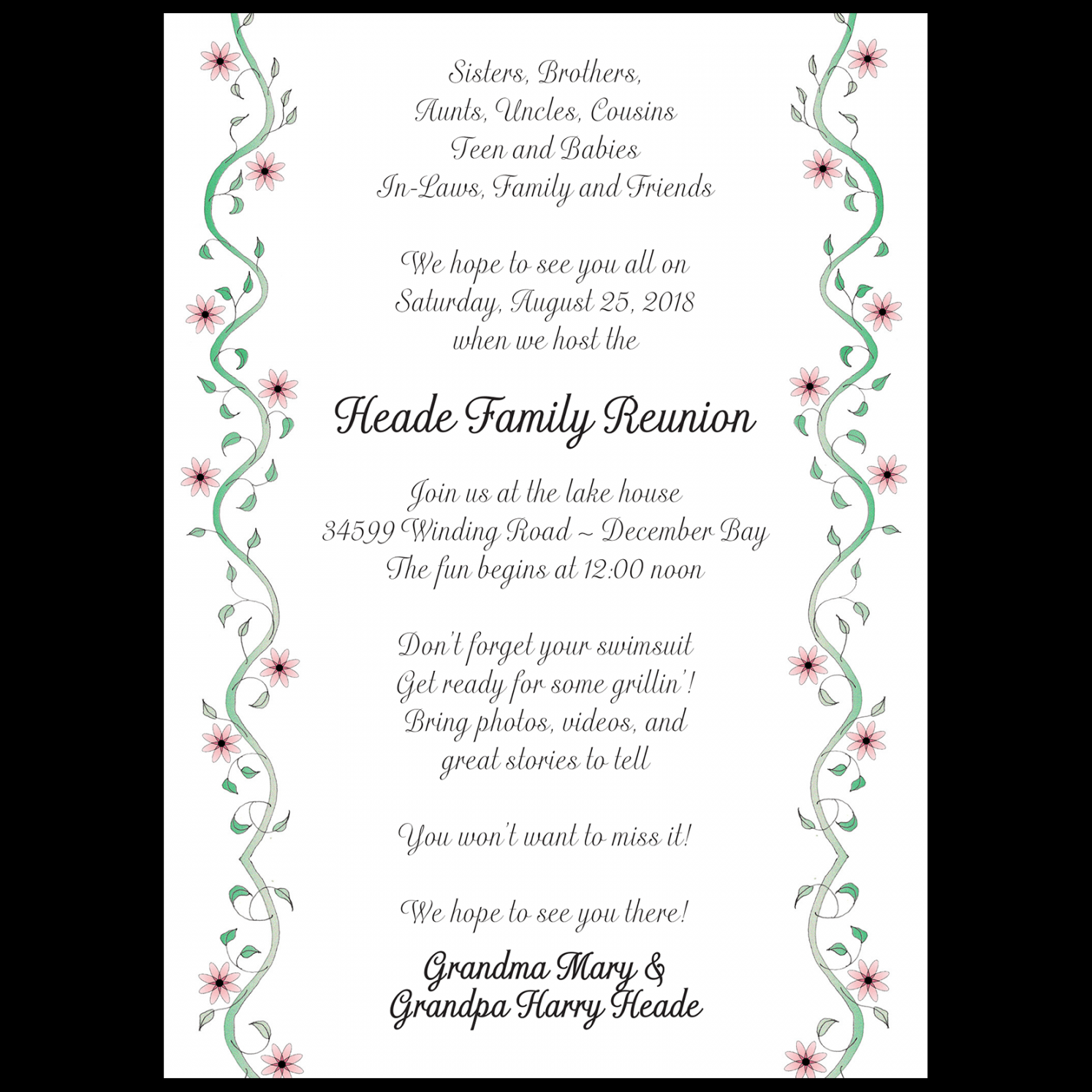 Family Reunion Invitation, Style fr- ⋆ IPV Studio