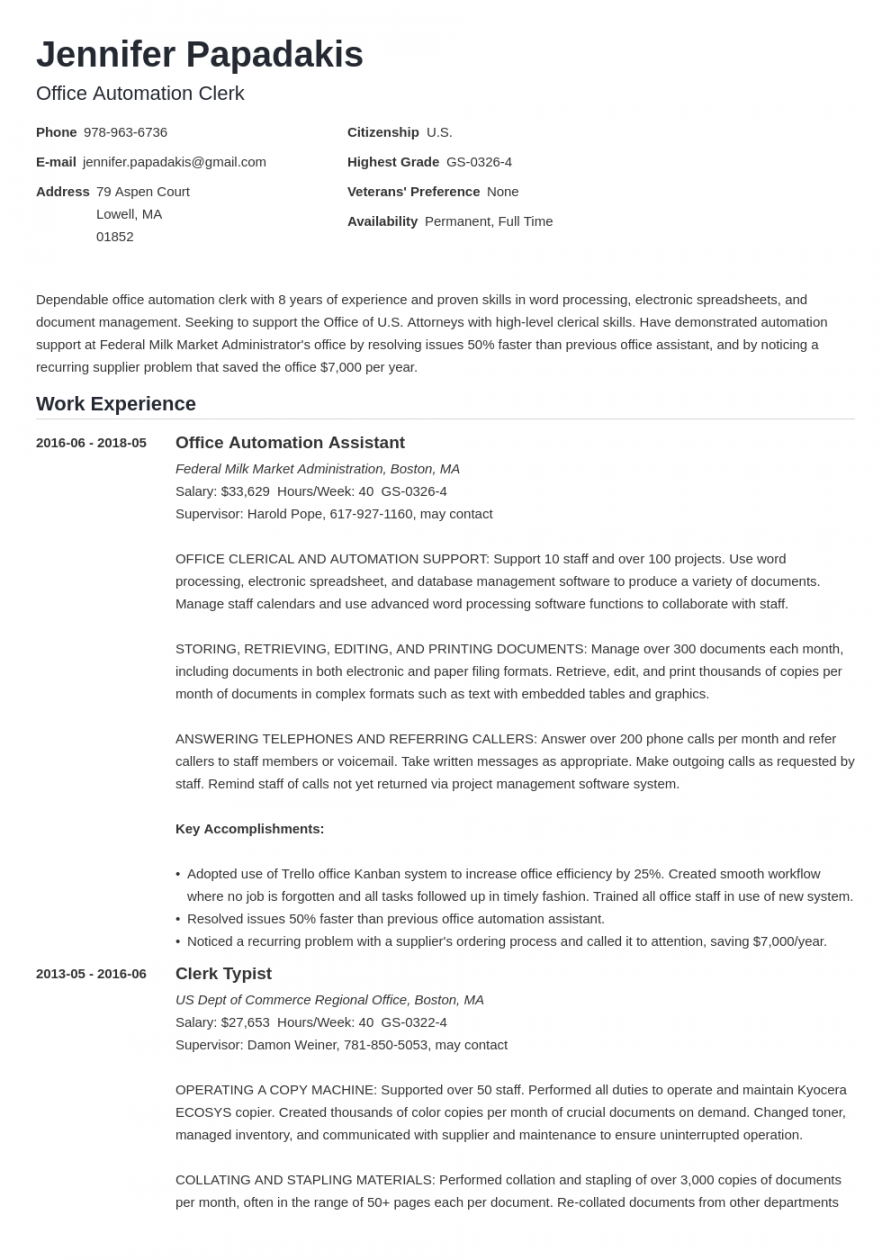 Federal Resume: Templates, Example, & What to Include