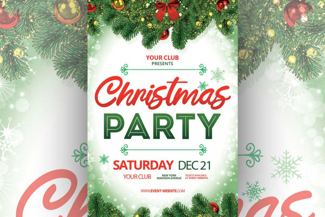 Free Christmas Party Flyer Template