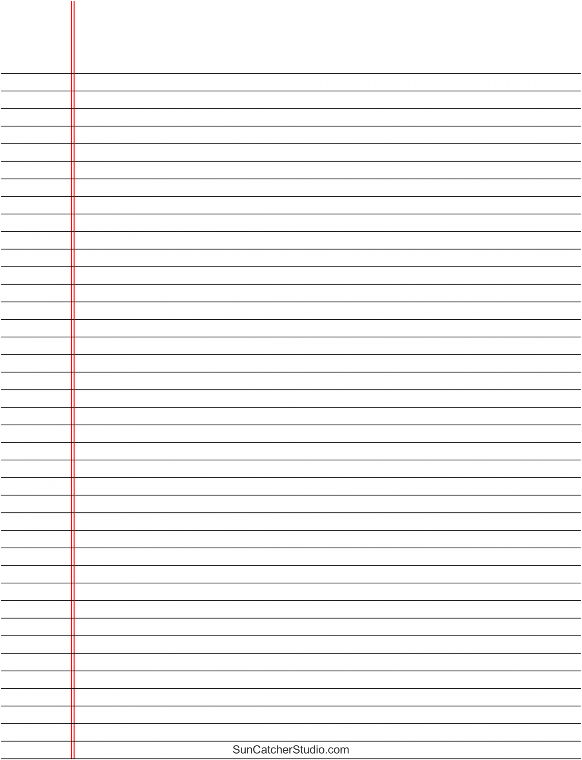 Free Printable Lined Paper (Handwriting, Notebook Templates) – DIY