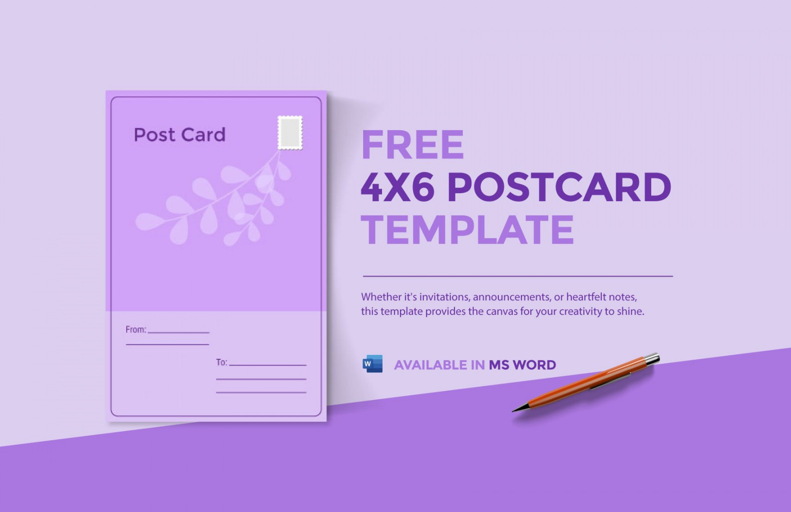 Free x Postcard Template - Download in Word  Template