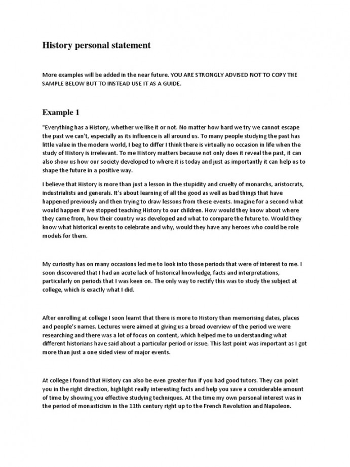 History Personal Statement  PDF  Epistemology  Psychological