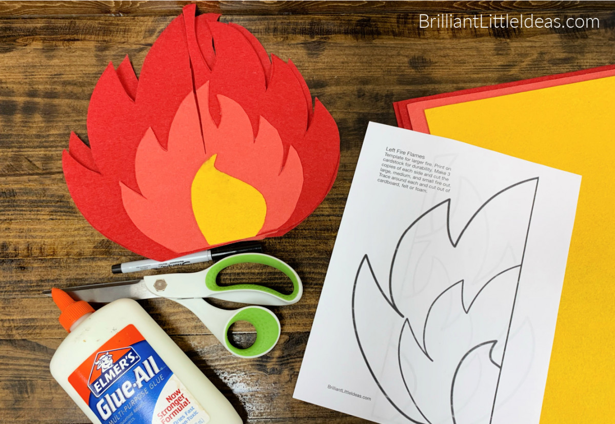 How to Make D Fire Flames with Printable Template  Brilliant