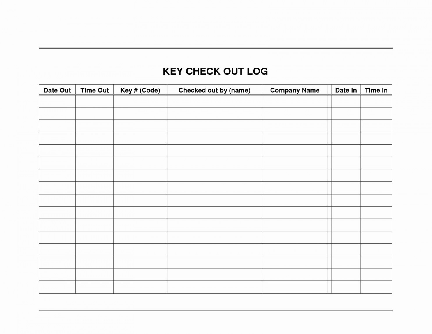 key check out template - Google Search  Sign out sheet, Report