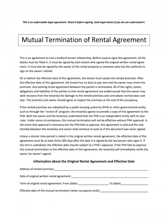 Mutual lease termination agreement pdf: Fill out & sign online