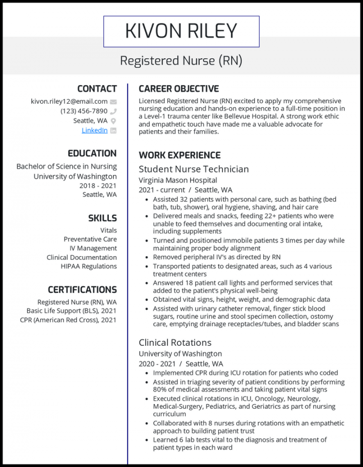 Nursing Student Resume Examples That Work in