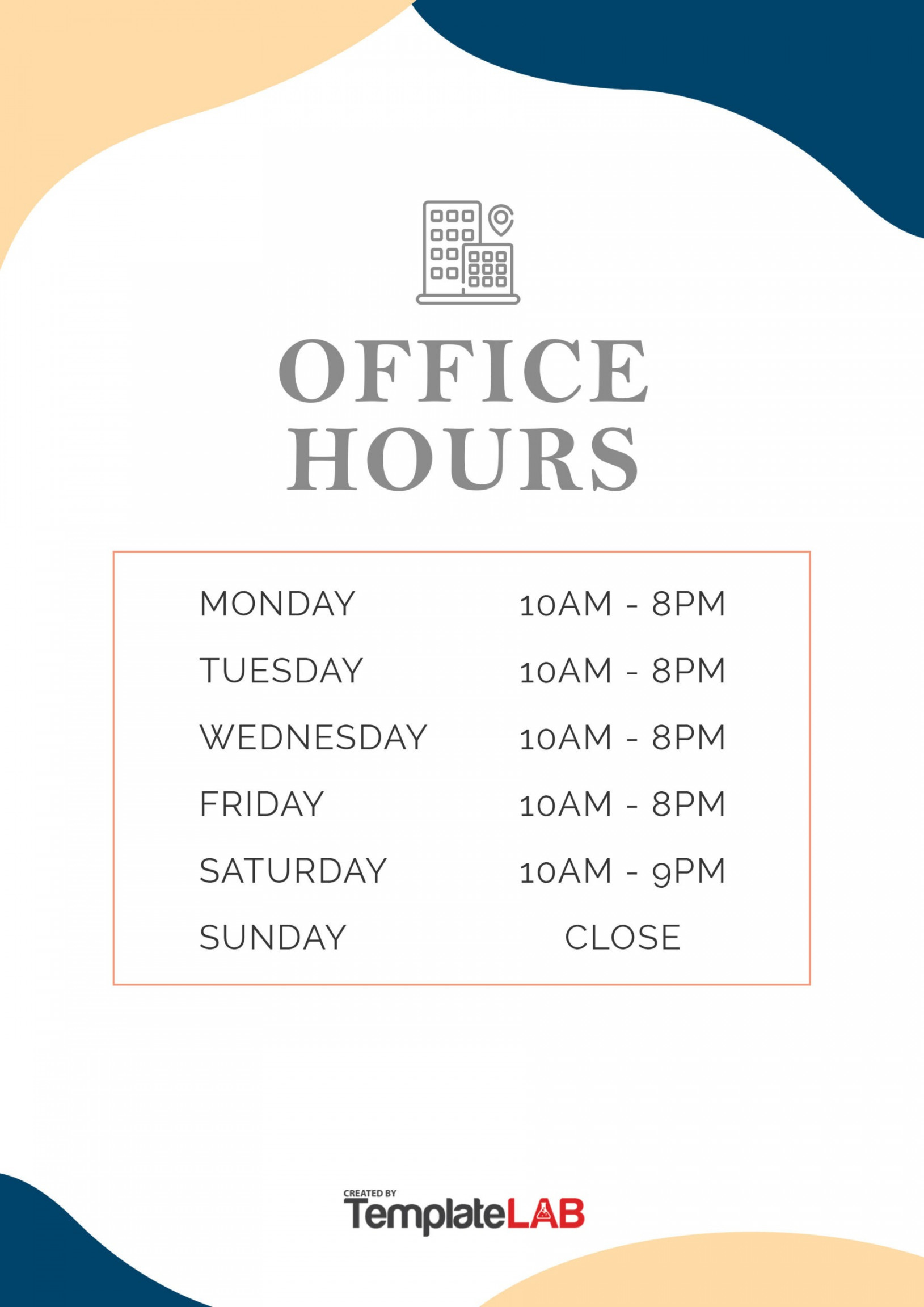 Printable Business Hours Templates (Word, PowerPoint, PDF)