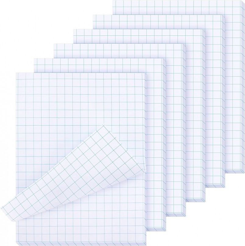 Sheets Double-Sided Graphing Paper Pad / Inch Blue Quad Roled Grid  Paper Letter Size