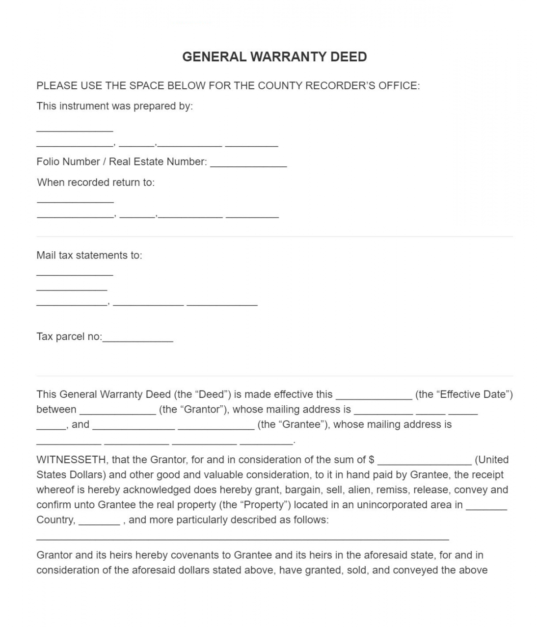 SignSimpli: General Warranty Deed