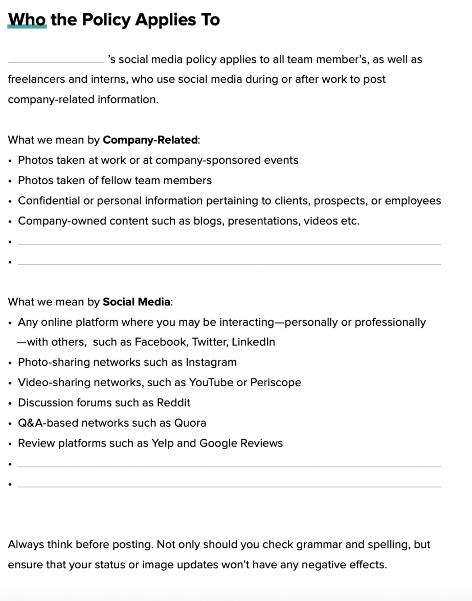 Social Media Policy: A Guide for Brands  Sprout Social