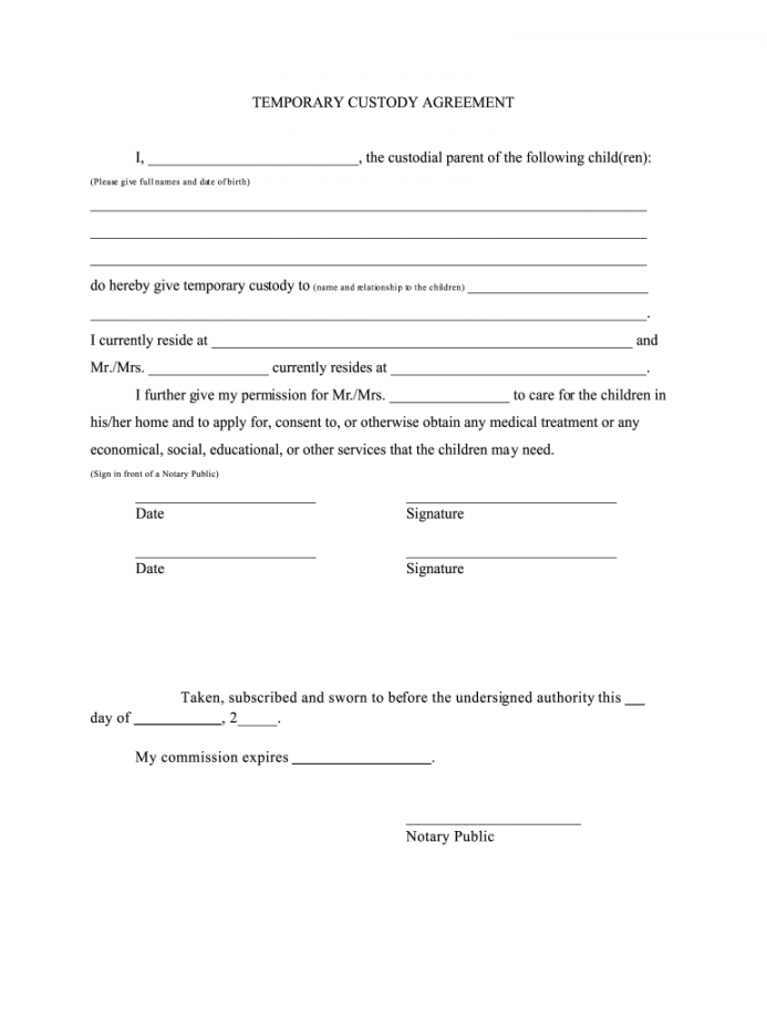 Temporary Guardianship Form - Fill Online, Printable, Fillable