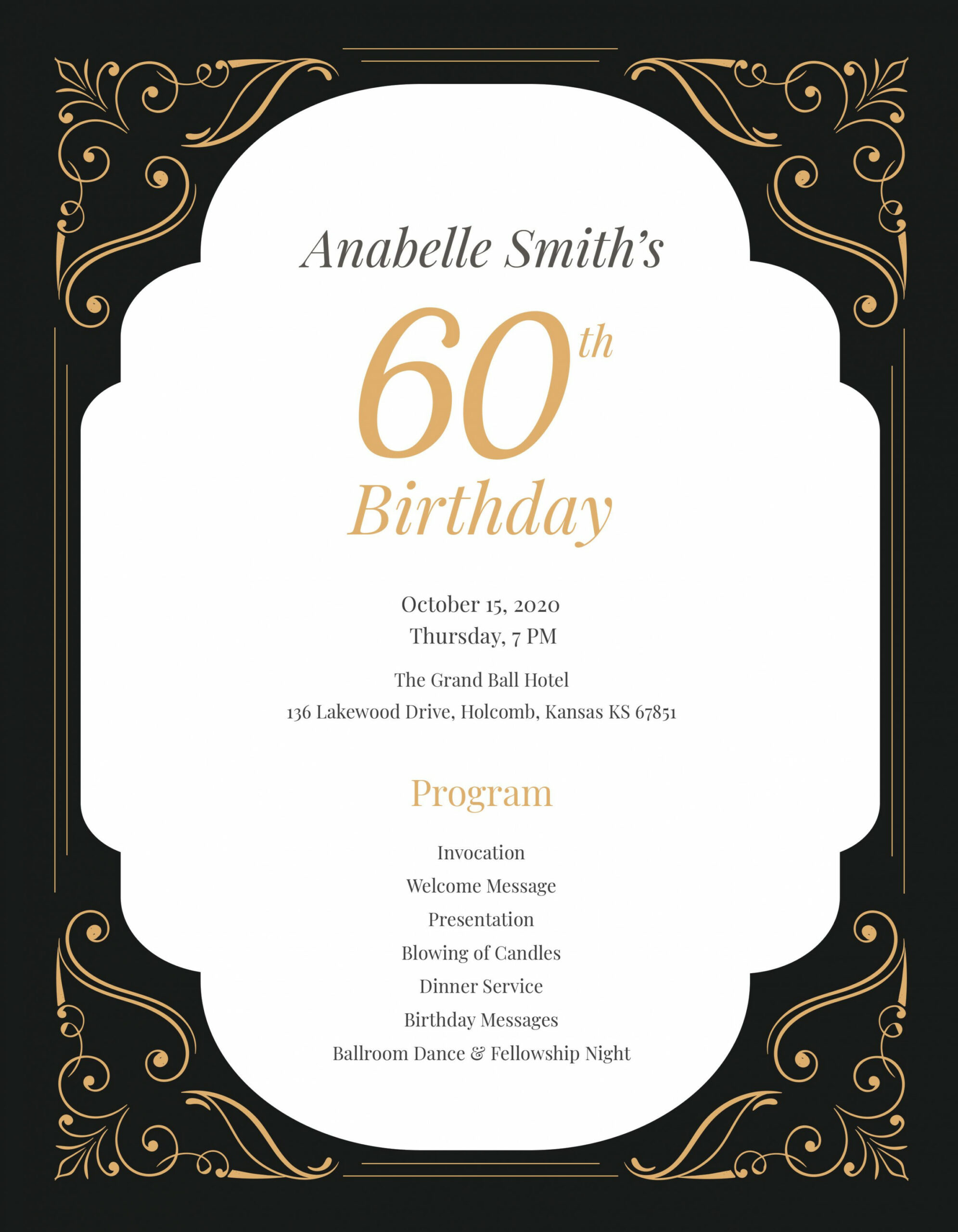 th Birthday Program Template - Download in Word, Illustrator