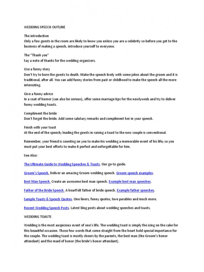 Wedding Speech Outline  PDF  Wedding  Bridesmaid