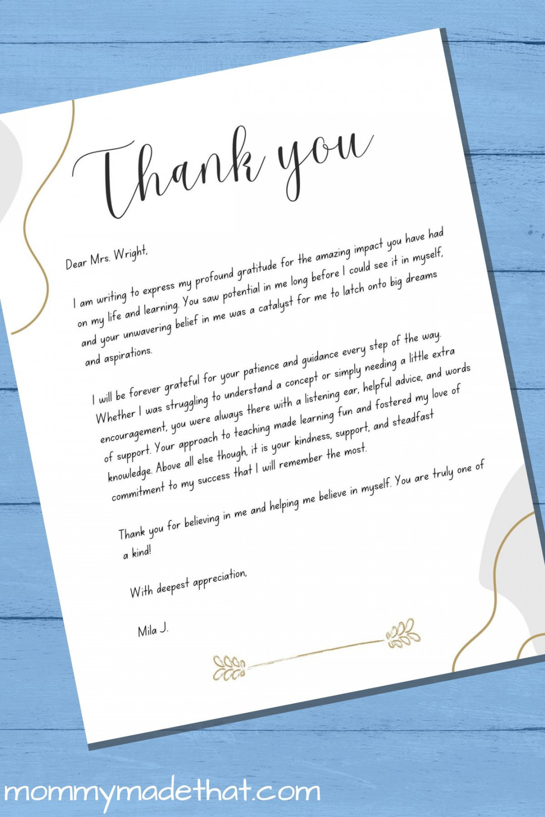 Writing a Beautiful Teacher Appreciation Letter: How to Say Thank You