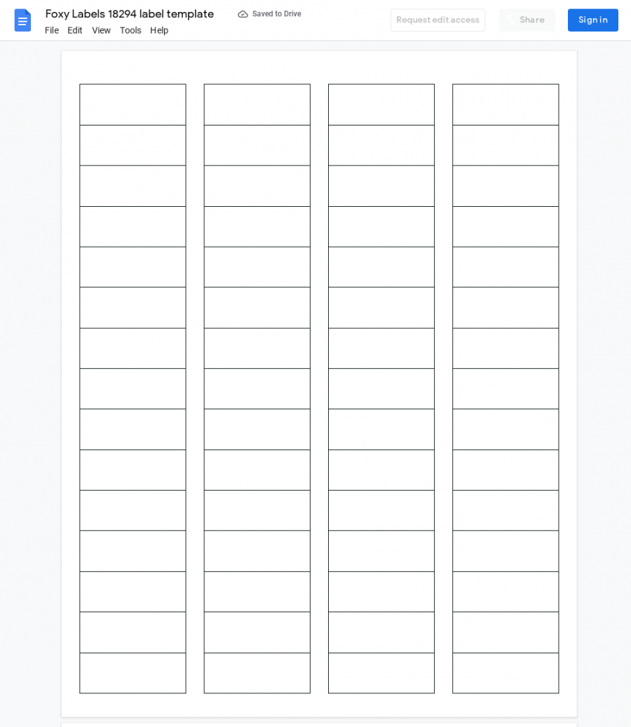 Avery  label template for Google Docs & Sheets  Address